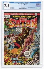 MARVEL SPOTLIGHT #12 OCTOBER 1973 CGC 7.5 VF- (GHOST RIDER & SON OF SATAN).