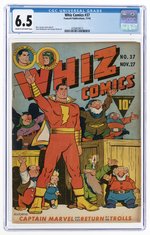 WHIZ COMICS #37 NOVEMBER 1942 CGC 6.5 FINE+.