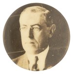 ODD REAL PHOTO WOODROW WILSON PORTRAIT BUTTON.