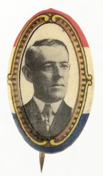 PATRIOTIC WILSON OVAL PORTRAIT BUTTON.