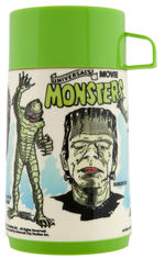 "UNIVERSAL'S MOVIE MONSTERS" UNUSED METAL LUNCHBOX WITH THERMOS.