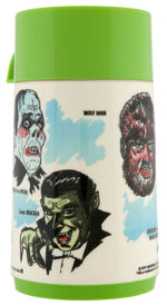 "UNIVERSAL'S MOVIE MONSTERS" UNUSED METAL LUNCHBOX WITH THERMOS.