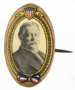 PATRIOTIC OVAL TAFT PORTRAIT BUTTON HAKE #149.