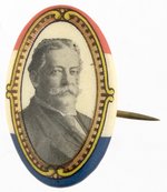 TAFT RED/WHITE/BLUE OVAL PORTRAIT BUTTON