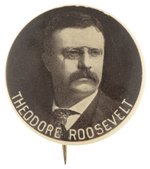 BROWNTONE "THEODORE ROOSEVELT" 1904 PORTRAIT BUTTON HAKE #81.