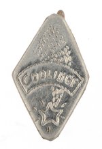 COOLIDGE SHOOTING STAR DIAMOND-SHAPED CAMPAIGN PIN.