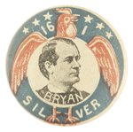 "16-TO-1 SILVER" BRYAN ROOSTER 1896 PORTRAIT STUD.