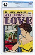 ALL FOR LOVE VOL. 2 #2 JUNE-JULY 1958 CGC 4.0 VG.