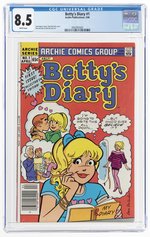 BETTY'S DIARY #1 APRIL 1986 CGC 8.5 VF+.