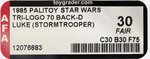 PALITOY STAR WARS: RETURN OF THE JEDI (1983) - LUKE SKYWALKER (STORMTROOPER) TRI-LOGO 70 BACK-D AFA 30 FAIR.