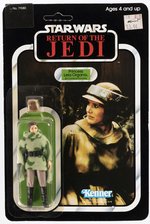 STAR WARS: RETURN OF THE JEDI (1983) - PRINCESS LEIA ORGANA (IN COMBAT PONCHO) 77 BACK-A CARDED ACTION FIGURE.