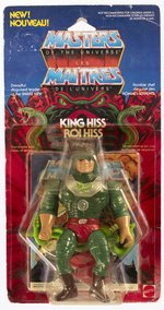 MASTERS OF THE UNIVERSE (1986) - KING HISS SERIES 5/SNAKE MEN CARDED ACTION FIGURE (CANADIAN).