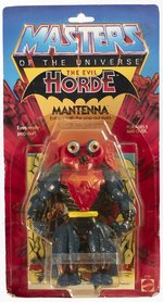 MASTERS OF THE UNIVERSE (1985) - MANTENNA SERIES 4/EVIL HORDE CARDED ACTION FIGURE.