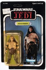 STAR WARS: RETURN OF THE JEDI (1983) - RANCOR KEEPER 77 BACK-A CARDED ACTION FIGURE (CUT POP).