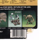 STAR WARS: RETURN OF THE JEDI (1983) - RANCOR KEEPER 77 BACK-A CARDED ACTION FIGURE (CUT POP).