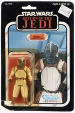 STAR WARS: RETURN OF THE JEDI (1983) - KLAATU (IN SKIFF GUARD OUTFIT) 77 BACK-A CARDED ACTION FIGURE (POP CUT).