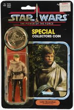 STAR WARS: THE POWER OF THE FORCE (1985) - LUKE SKYWALKER (IN BATTLE PONCHO) 92 BACK CARDED ACTION FIGURE.