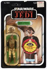 STAR WARS: RETURN OF THE JEDI (1983) - LANDO CALRISSIAN (SKIFF GUARD DISGUISE) 77 BACK-A CARDED ACTION FIGURE.