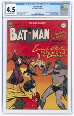 BATMAN #62 DECEMBER 1950-JANUARY 1951 CGC 4.5 VG+.