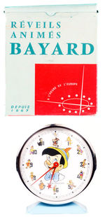 "PINOCCHIO BAYARD" BOXED ALARM CLOCK.