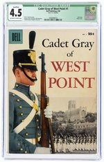 CADET GRAY OF WEST POINT #1 APRIL 1958 CGC QUALIFIED 4.5 VG+.