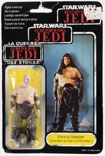 PALITOY STAR WARS: RETURN OF THE JEDI - RANCOR KEEPER TRI-LOGO 70-BACK CARDED ACTION FIGURE.