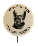 RIN-TIN-TIN EARLY MASCOT SERIAL BUTTON.