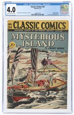 CLASSIC COMICS #34 FEBRUARY 1947 CGC 4.0 VG (MYSTERIOUS ISLAND).