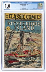 CLASSIC COMICS #34 FEBRUARY 1947 CGC 1.0 FAIR (MYSTERIOUS ISLAND).