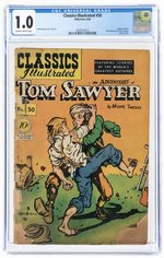 CLASSICS ILLUSTRATED #50 AUGUST 1948 CGC 1.0 FAIR (THE ADVENTURES OF TOM SAWYER).