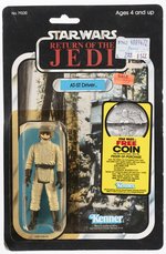 STAR WARS: RETURN OF THE JEDI (1983) - AT-ST DRIVER 77 BACK-A CARDED ACTION FIGURE.