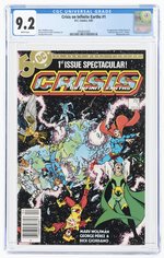 CRISIS ON INFINITE EARTHS #1 APRIL 1985 CGC 9.2 NM- (FIRST BLUE BEETLE IN DC).