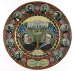 TAFT & SHERMAN CAMPAIGN JUGATE "GRAND OLD PARTY" 1856-1908 LITHO PLATE.