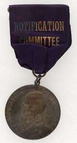 TAFT: JAMES SHERMAN 1912 NOTIFICATION COMMITTEE RIBBON BADGE.