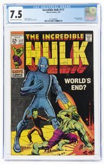 INCREDIBLE HULK #117 JULY 1969 CGC 7.5 VF-.