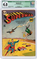 SUPERMAN #10 MAY-JUNE 1941 CGC QUALIFIED 4.0 VG.