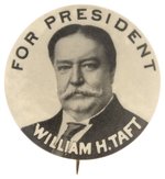 FOR PRESIDENT WILLIAM H. TAFT 1908 OREGON PORTRAIT BUTTON.