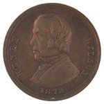 GRANT & WILSON RARE 1872 COPPER MEDAL DeWITT 1872-4.