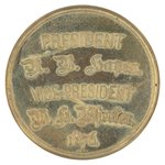 HAYES 1876 CAMPAIGN PORTRAIT TOKEN DeWITT 1876-9 IN GILT BRASS.