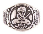 "DAVY CROCKETT ROUND TOP ALUMINUM RING.