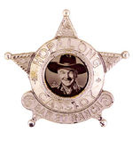 HOPPY "SHERIFF" REAL PHOTO ENGLISH BADGE.