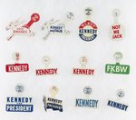 COLLECTION OF 12 KENNEDY LITHO TABS.