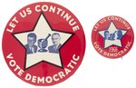 PAIR OF MATCHING LET US CONTINUE KENNEDY/JOHNSON BUTTONS.