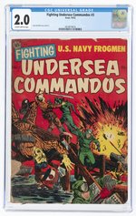 FIGHTING UNDERSEA COMMANDOS #3 OCTOBER 1952 CGC 2.0 GOOD.