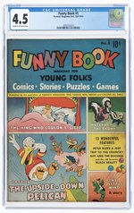 FUNNY BOOK #5 FALL 1943 CGC 4.5 VG+.