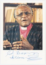 DESMOND TUTU SOUTH AFRICAN ANGLICAN BISHOP & ANTI-APARTHEID ACTIVIST SIGNED PHOTO.