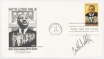 CORETTA SCOTT KING SIGNED MARTIN LUTHER KING FIRST DAY COVER.