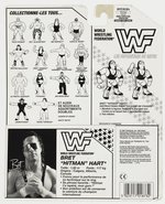 HASBRO WWF (1992) - BRET "HITMAN" HART SERIES 4 CARDED ACTION FIGURE (CANADIAN - PINK HEART).