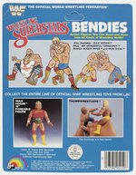 LJN WRESTLING SUPERSTARS BENDIES (1984) - JUNKYARD DOG CARDED FIGURE.