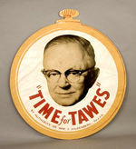 TAWES FOR MARYLAND GOVERNOR LARGE POCKET WATCH DESIGN SIGN.